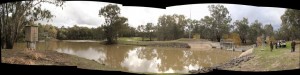 Figure 2 Panoramic of Willandra Regulator, and LRWG and guests (13 June 2013).